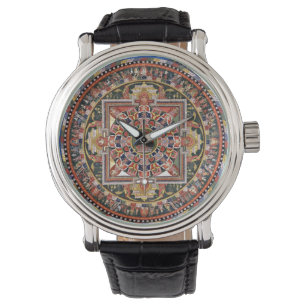 Vintager tibetanischer Tantric BuddhismusMandala Armbanduhr
