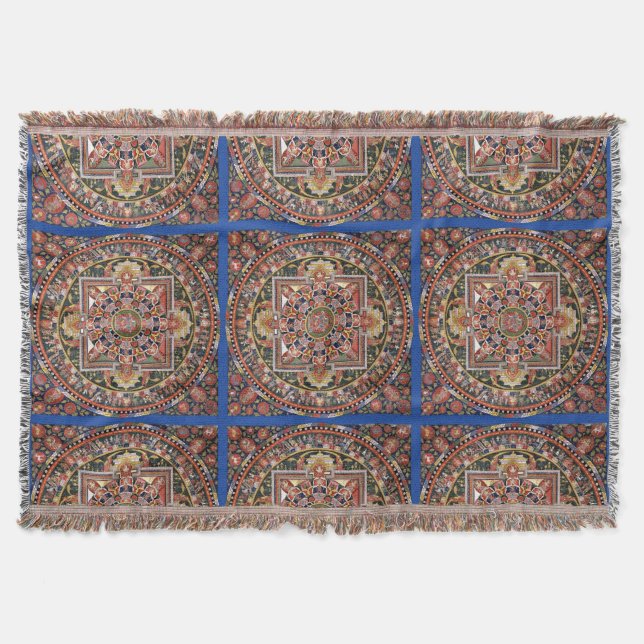 Vintager tibetanischer Tantric BuddhismusMandala Decke (Vorderseite)