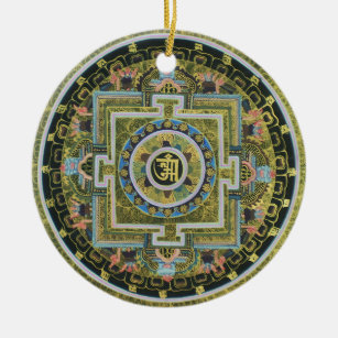 Vintager tibetanischer Tantric BuddhismusMandala Keramikornament