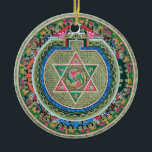 Vintager tibetanischer Tantric BuddhismusMandala Keramikornament<br><div class="desc">Vintager tibetanischer Tantric Buddhismusmandala-Entwurf. Macht ein schönes,  bedeutungsvolles,  glückseliges Geschenk für Buddhisten.</div>
