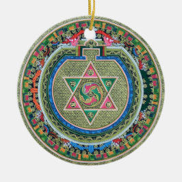 Vintager tibetanischer Tantric BuddhismusMandala Keramikornament