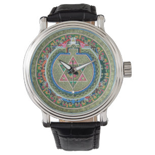 Vintager tibetischer tantrischer Buddhismus Mandal Armbanduhr