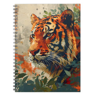 Vintager Tiger: Majestic Nostalgie Notizblock