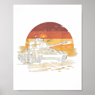 Vintager Tiger Tank Weltkrieg II Poster