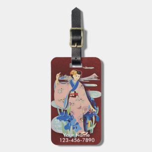 Vintager Tokto Japan Travel Custom Luggage Tag Gepäckanhänger