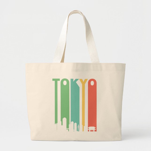 Vintager TokyoCityscape Jumbo Stoffbeutel (Vorne)