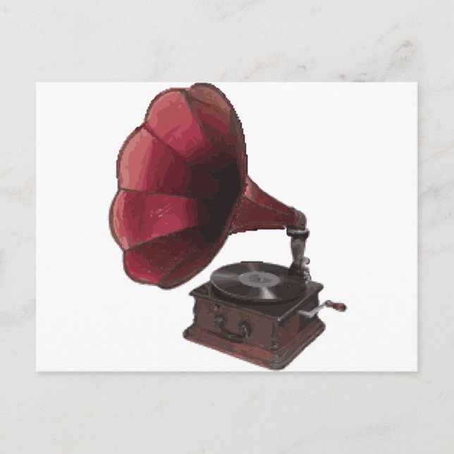 Vintager Tonträger Postkarte (Vorderseite)