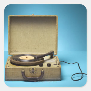 Vintager Tonträger Quadratischer Aufkleber