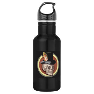 Vintager Top Hat Skull Trinkflasche