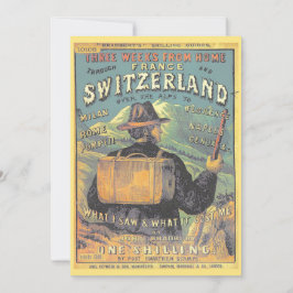 Vintager Touristenführer Schweiz und Alpen Karte