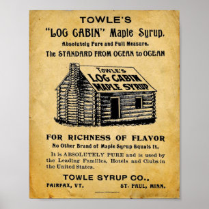 Vintager Towles Ahorn-Sirup-Druck Poster