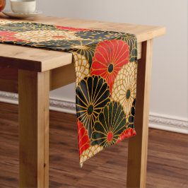Vintager traditioneller japanisches Papier-Druck Kurzer Tischläufer