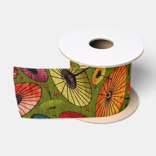 Vintager traditioneller japanisches Papier-Druck Satinband