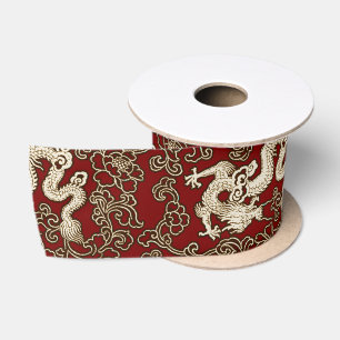 Vintager traditioneller japanisches Papier-Druck Satinband