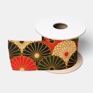 Vintager traditioneller japanisches Papier-Druck Satinband