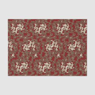Vintager traditioneller japanisches Papier-Druck Seidenpapier