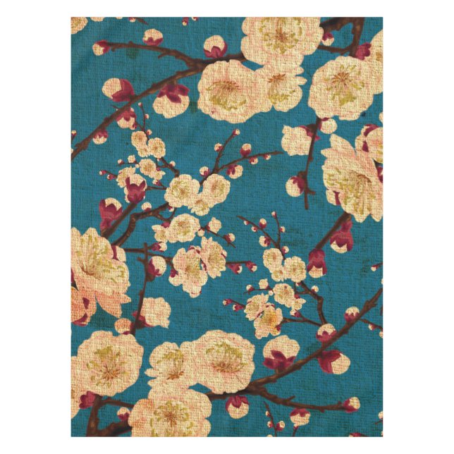 Vintager traditioneller japanisches Papier-Druck Tischdecke (Vorderseite)