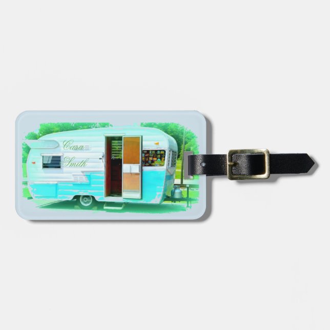 Vintager Trailer Sinti und Roma Gepäckanhänger (Vorderseite horizontal)