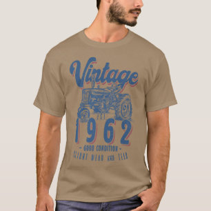 Vintager Traktor Bauer Geburtstag Geboren 1962 & E T-Shirt