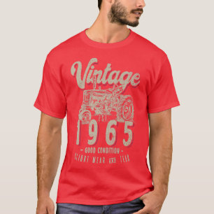 Vintager Traktor Bauer Geburtstag Geboren 1965 & E T-Shirt