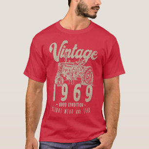 Vintager Traktor Bauer Geburtstag Geboren 1969 & E T-Shirt