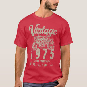 Vintager Traktor Bauer Geburtstag Geboren 1975 & E T-Shirt