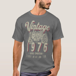 Vintager Traktor Bauer Geburtstag Geboren 1976 & E T-Shirt