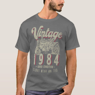 Vintager Traktor Bauer Geburtstag Geboren 1984 & E T-Shirt