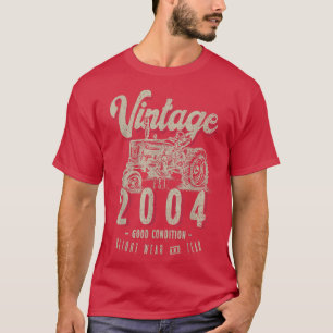 Vintager Traktor Bauer Geburtstag Geboren 2004 & E T-Shirt