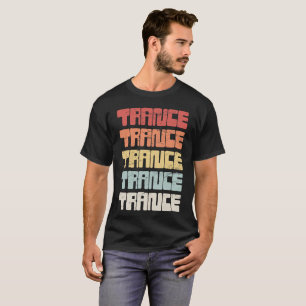 Vintager TRANCE Musik-Text T-Shirt