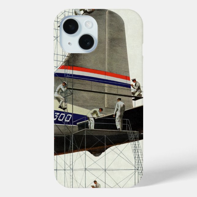 Vintager Transport, Flugzeugwartung Case-Mate iPhone Hülle (Rückseite)