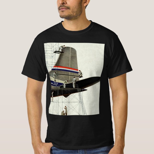 Vintager Transport, Flugzeugwartung T-Shirt (Vorderseite)