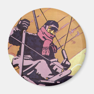 Vintager Transport Hang Glider Aircraft Magnet