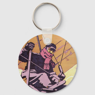 Vintager Transport Hang Glider Aircraft Schlüsselanhänger