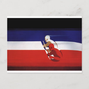Vintager Transport, Patriotische Rennwagen Postkarte