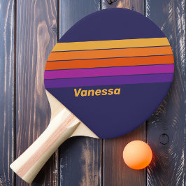 Vintager Traubenbrust mit Namen gestrichen Tischtennis Schläger