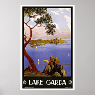 Vintager Travel See Garda Italien Poster