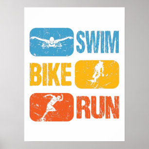 Vintager Triathlon - Swim Bike Run Poster