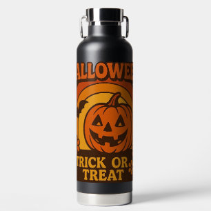 Vintager Trick oder Treat Halloween der 70er Jahre Trinkflasche