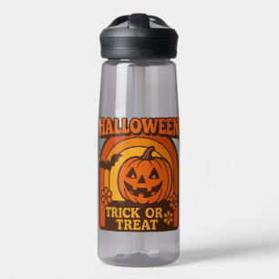 Vintager Trick oder Treat Halloween der 70er Jahre Trinkflasche