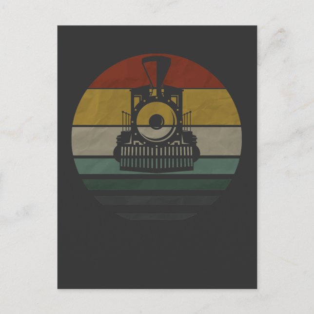 Vintager Triebfahrzeugführer Postkarte (Vorderseite)