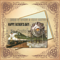 Vintager Triebzug Dampfzug Motor Steampunk