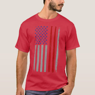 Vintager Trommelsticks Amerikanische Flagge Funny  T-Shirt