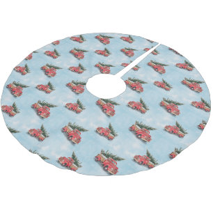 Vintager Truck Weihnachtsbaum Polyester Weihnachtsbaumdecke