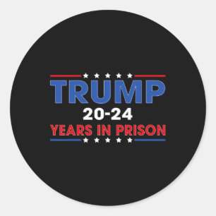 Vintager Trump 20-24 Jahre im Gefängnis Funny Anti Runder Aufkleber