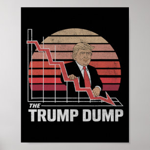 Vintager Trump-Dump Anti-Trump-Börsenkrach P Poster