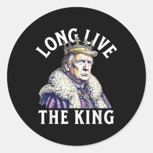 Vintager Trump lebt lange den amerikanischen König Runder Aufkleber