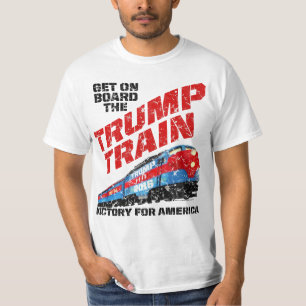 Vintager Trump Train T - Shirt gewinnt an Board