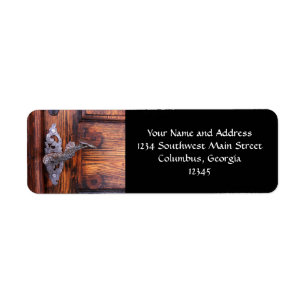 Vintager Türgriff, echtes Anwesen aus altem Holz