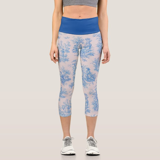 Vintager türkisblauer Joule Capri Leggings (Vorderseite)